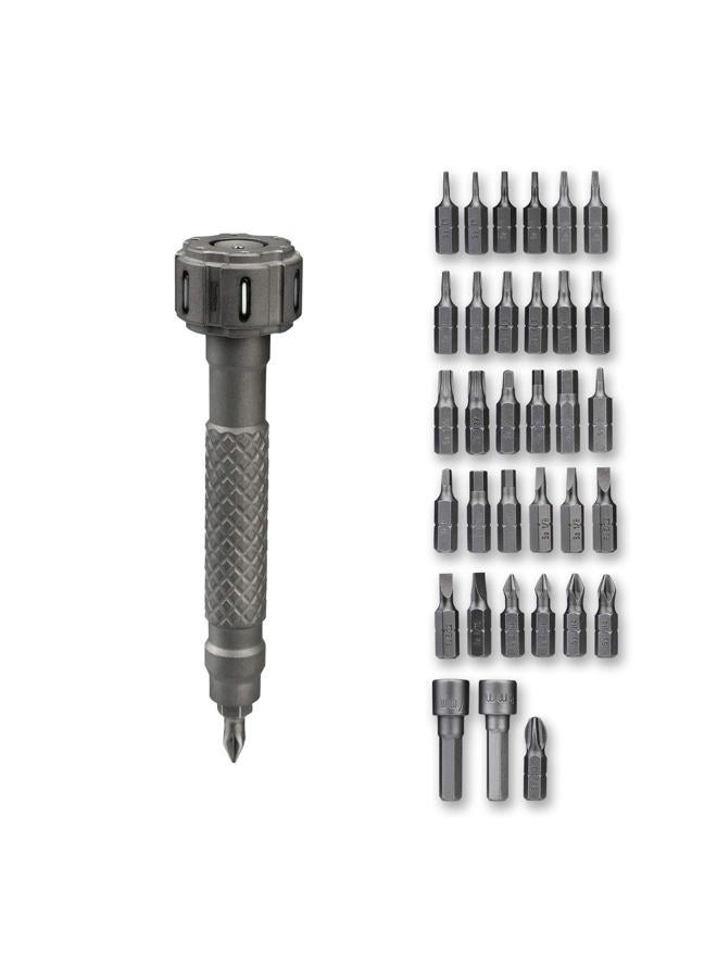MecArmy SDG1 SDG2 Portable 33-in-1 Titanium Screwdriver Set with 500D CORDURA Nylon Waterproof Pouch, Multifunctional 1/4" inch Hex Key Screwdriver Tool Kits for Precise Repair (SDG2, Sandblasted) - Image 2