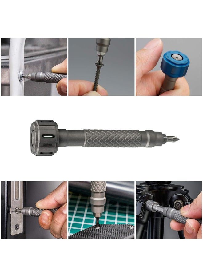 MecArmy SDG1 SDG2 Portable 33-in-1 Titanium Screwdriver Set with 500D CORDURA Nylon Waterproof Pouch, Multifunctional 1/4" inch Hex Key Screwdriver Tool Kits for Precise Repair (SDG2, Sandblasted) - Image 5