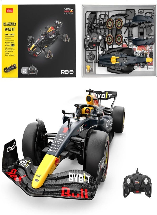 RASTAR 92600 1/16 Red Bull RB19 F1 RC Car Building Kits - Officially Licensed Oracle RedBull Formula 1 RB19 with Remote Controller, F1 Model Car Kits to Build for Play and Display - Ideal Gift - Image 1