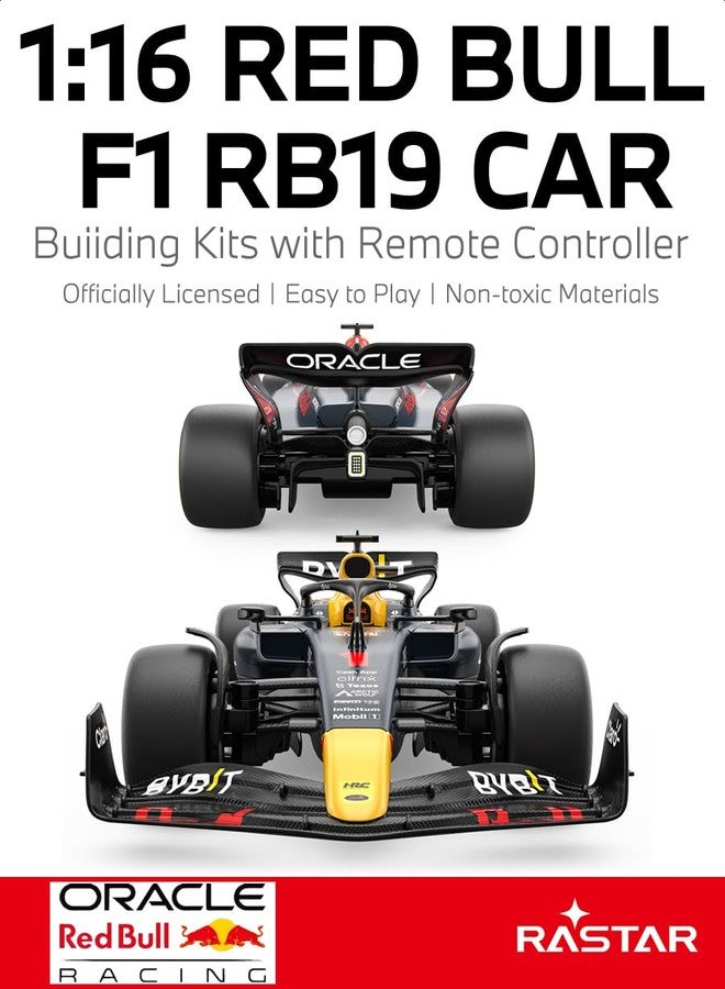 RASTAR 92600 1/16 Red Bull RB19 F1 RC Car Building Kits - Officially Licensed Oracle RedBull Formula 1 RB19 with Remote Controller, F1 Model Car Kits to Build for Play and Display - Ideal Gift - Image 2