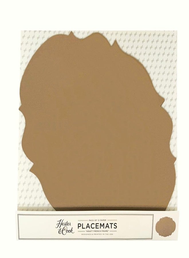 Hester & Cook Paper Placemat, Pad of 12 (Die-Cut French Frame) - Image 1