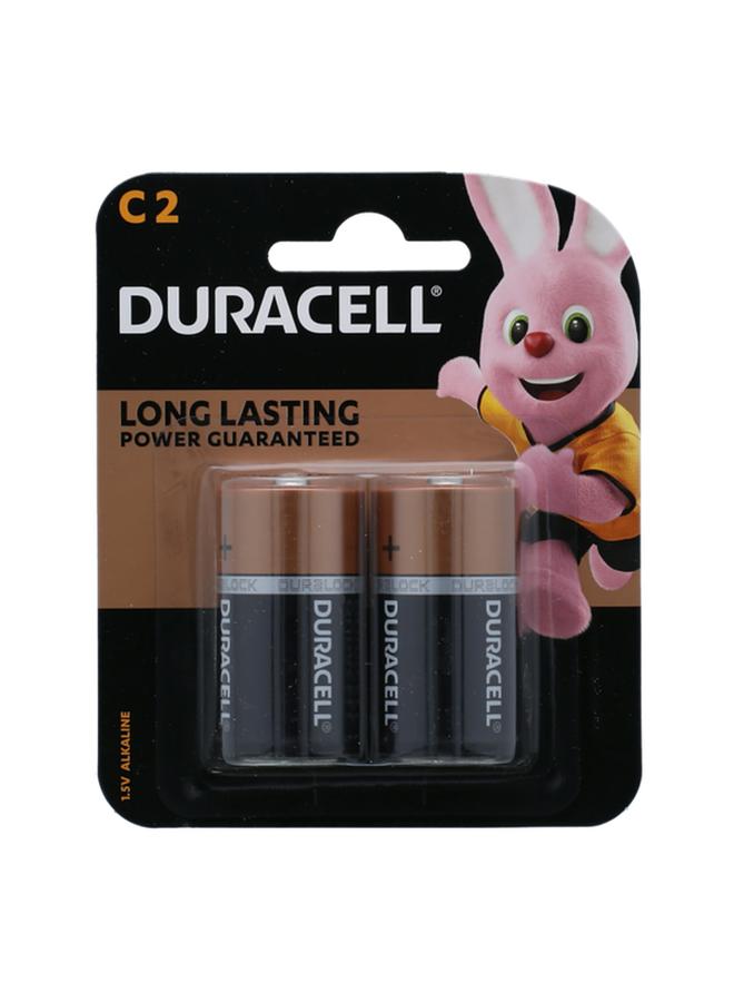 Duracell 2-Piece 1.5V Long Lasting Power Guaranteed C Alkaline Batteries Black and Copper 37427 - Image 2