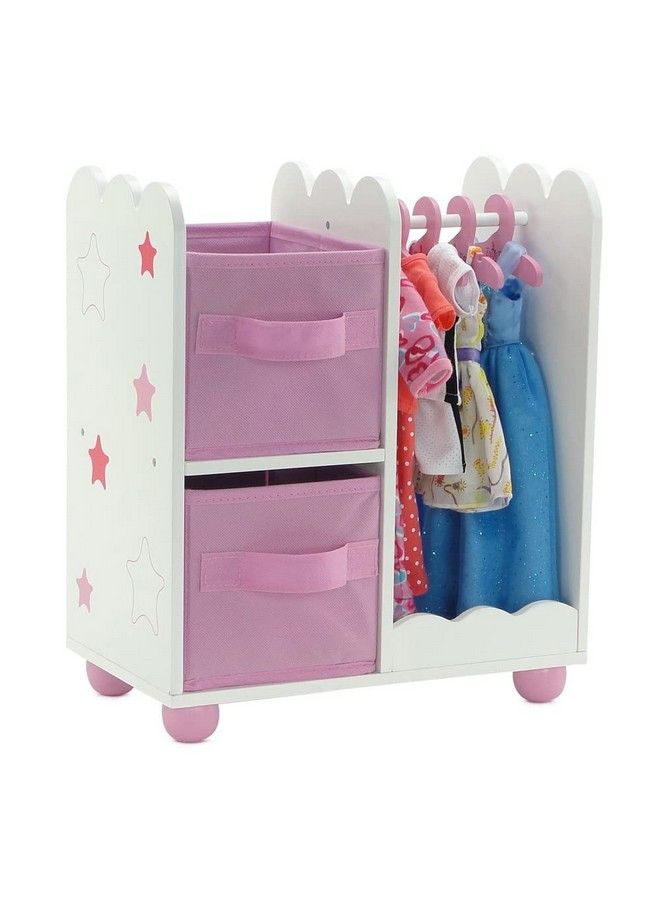 Emily Rose 14 Inch Doll 10 Pack Pink Wooden Hangers ; 14" Doll Closet Clothing Hangers Accessory ; Fits 14"15" Doll Clothes - Image 4