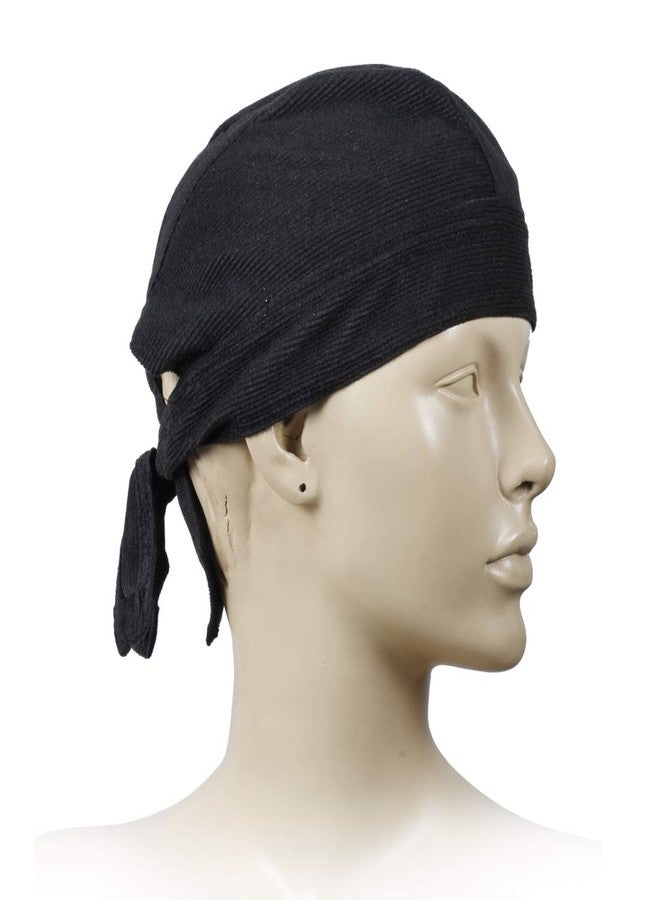 BISMAADH Unisex Microfiber Cottroise Helmet Liner Bandana Cap Black, Free Size - Image 2