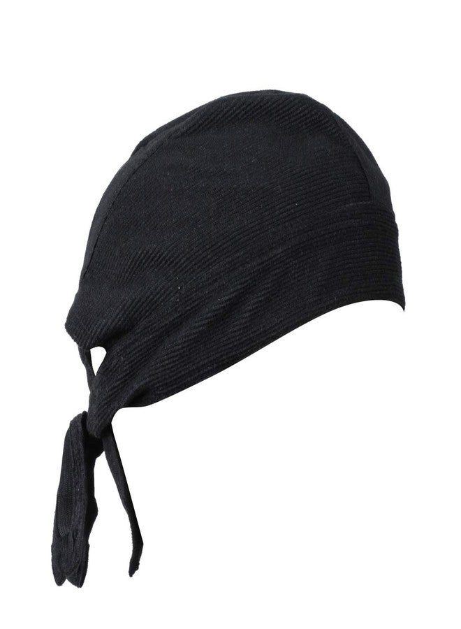 BISMAADH Unisex Microfiber Cottroise Helmet Liner Bandana Cap Black, Free Size - Image 1