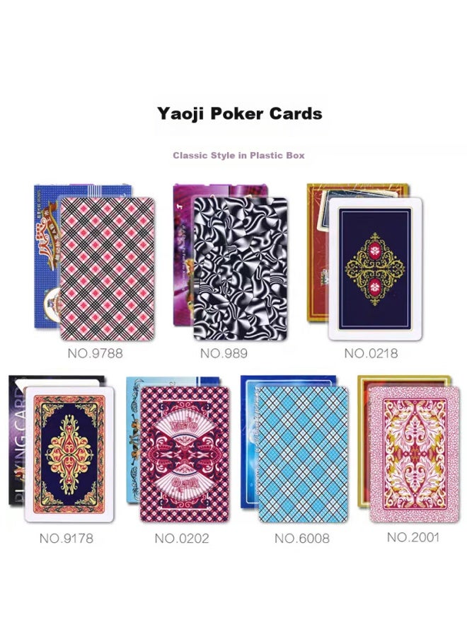 YAOJI Yaoji Plastic Card Box 0218, Dou Dizhu Blue Core, Thickened Plastic Box, 8 Decks - Image 3