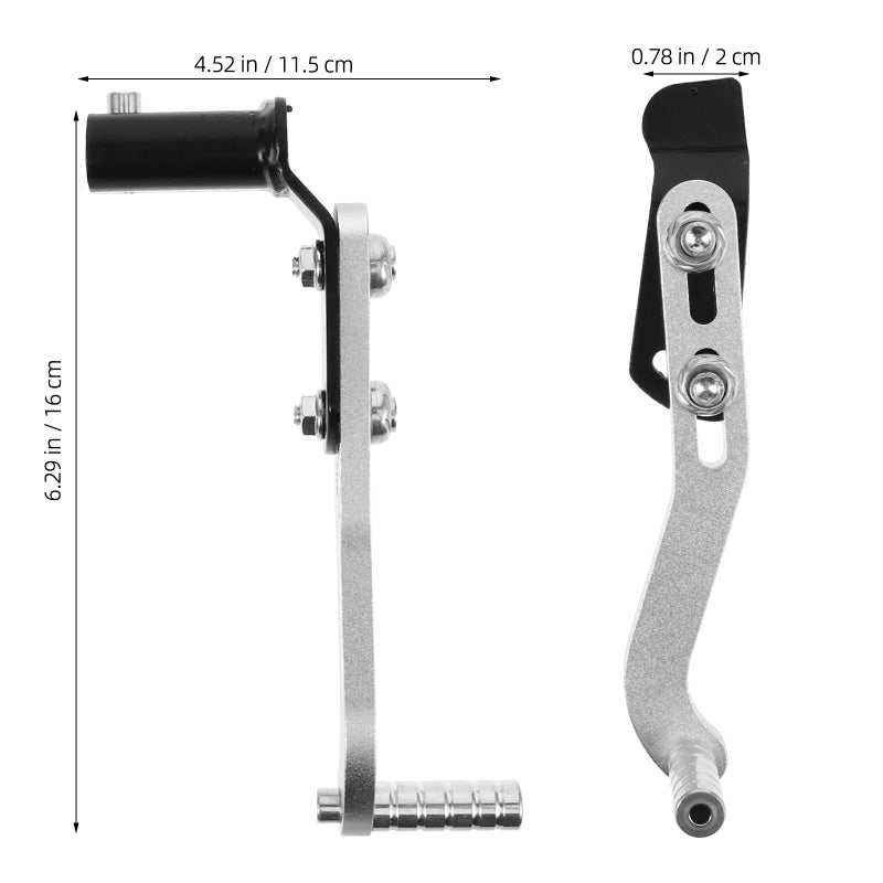 2Pcs Motorcycle Gear Shifter Lever Aluminum Alloy Black Silver Replacement - Image 3