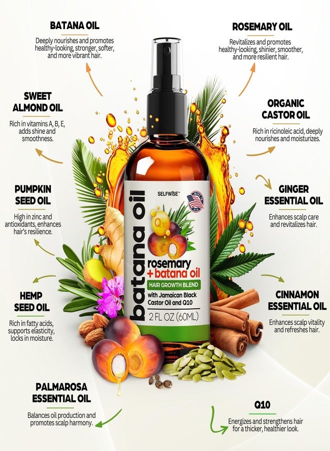SELFWISE Batana Oil for Hair Growth - 100% Pure, Organic, Cold-Pressed, Unrefined from Honduras by Dr. Sebi - Natural, Vegan for Strong Roots and Thick Hair - Wild Growth for Hair, 2oz - Image 5