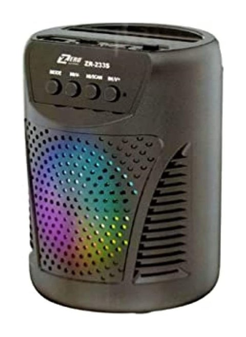 سبيكر بلوتوث محمول Zero ZR-233S بدون إضاءة LED - صوت عالي الجودة وتصميم عملي