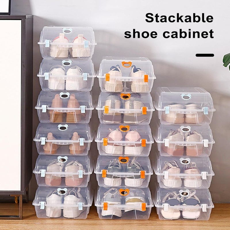 CSM Multipurpose Stackable Rectangular Footwear Storage OrganiserSHOEBOX2 Containers with Lid Clear Plastic Large Pack of 2 - Image 2