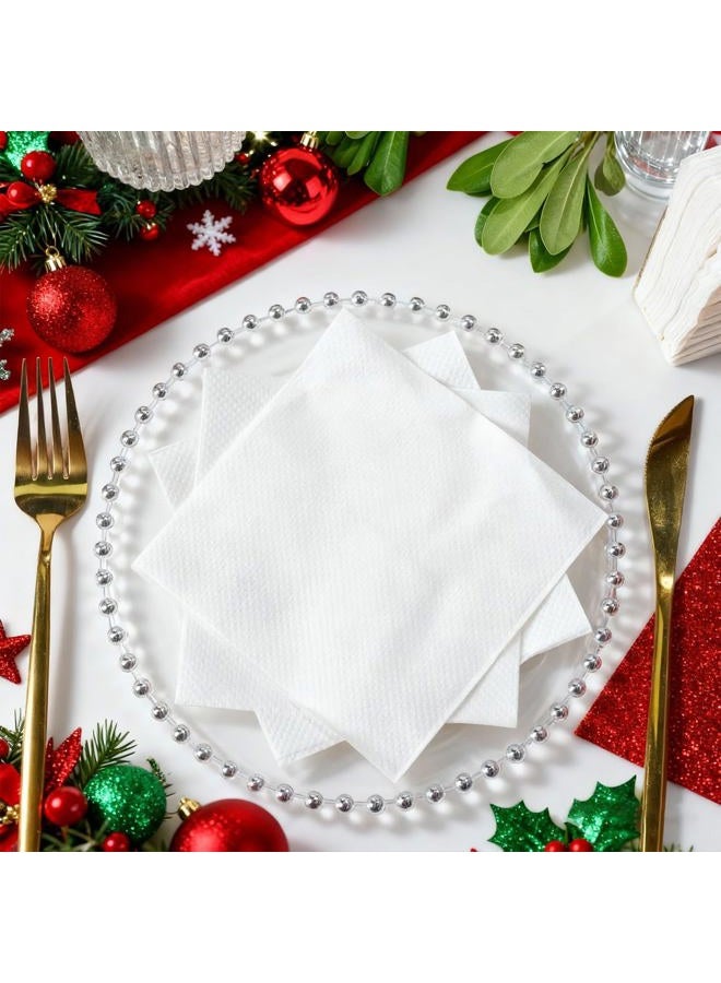 JollyPack 1000 Count White Beverage Napkins - 1-Ply 4.9 x 4.9 Folded Bulk Cocktail Napkins Paper, Dinner Paper for Restaurants, Bar and Party - 9.8 x 9.8 Unfolded - Image 5