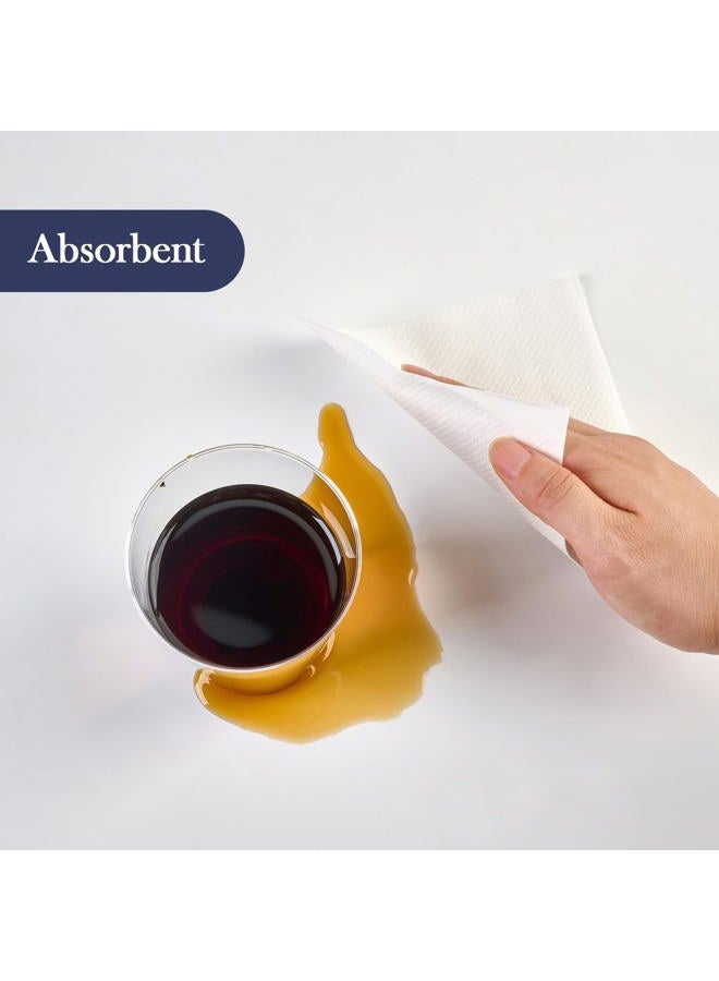 JollyPack 1000 Count White Beverage Napkins - 1-Ply 4.9 x 4.9 Folded Bulk Cocktail Napkins Paper, Dinner Paper for Restaurants, Bar and Party - 9.8 x 9.8 Unfolded - Image 3