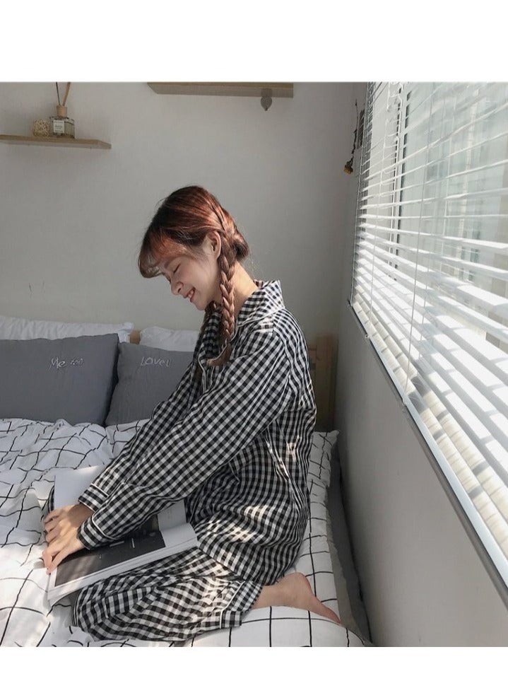 بيوينتي طقم بيجامات نسائي طقم بيجاما نسائي 2 قطعة بأزرار لأسفل بيجامة ناعمة بأكمام طويلة وبنطال طقم ملابس نوم طقم ملابس نوم بنات طقم استراحة - Image 4