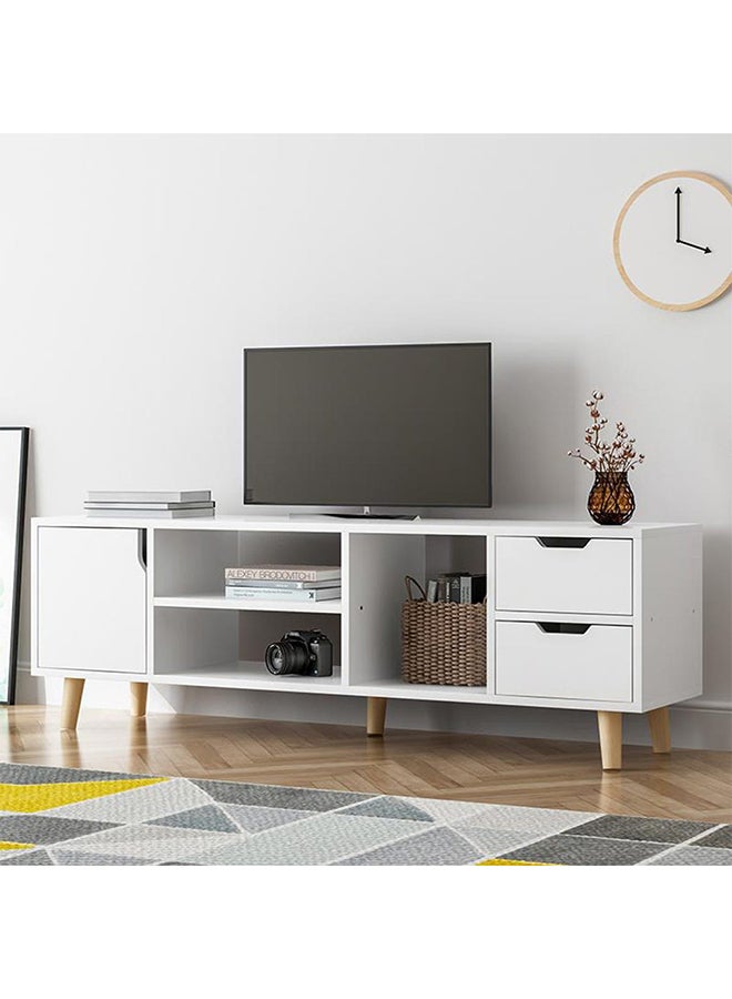 DANUBE HOME Enzo TV Cabinet For Up To 50 Inches TV Multifunctional Home Theater TV Rack White 140x45x39 cm  - Image 1