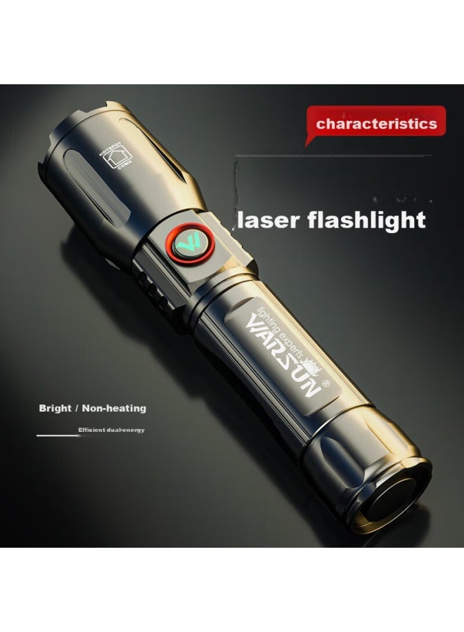 Warsun X900 Flashlight, Zoomable, High-Intensity, Long-Range Led, Rechargeable, Waterproof, Searchlight, Emergency Light - Image 4