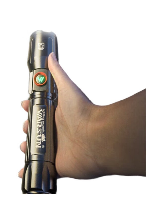 Warsun X900 Flashlight, Zoomable, High-Intensity, Long-Range Led, Rechargeable, Waterproof, Searchlight, Emergency Light - Image 3