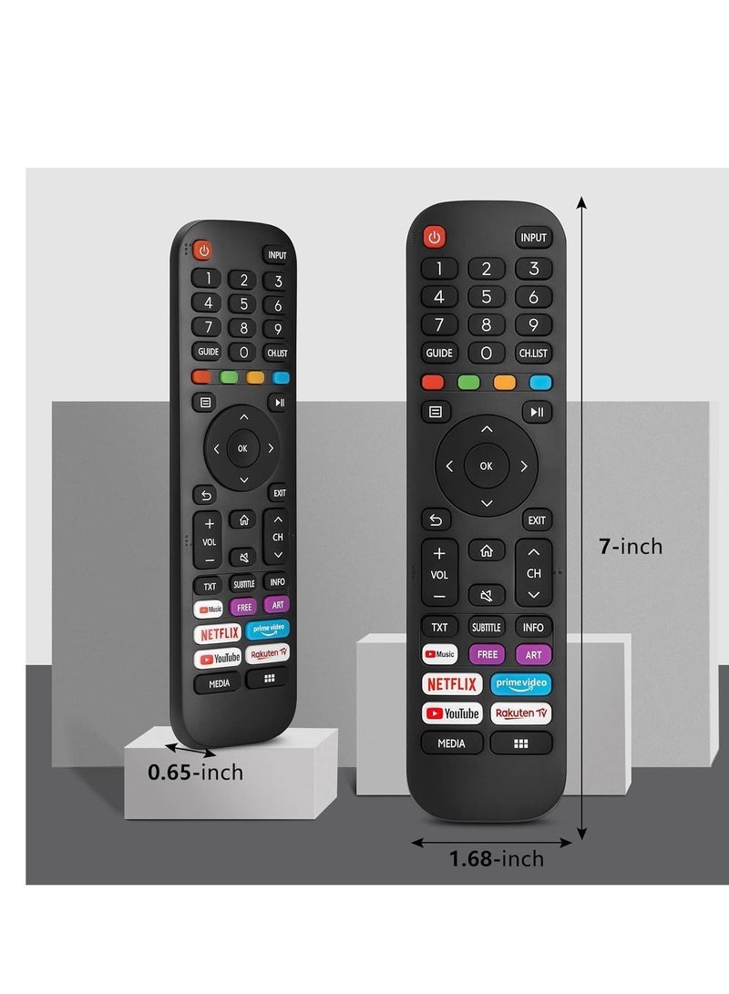 PopZa Universal Replacement for VIDAA-TV-Remote, New Upgraded Infrared Remote Control EN2G30H/EN2A30,with Netflix, Prime Video, YouTube, Rakuten TV Buttons - Image 2