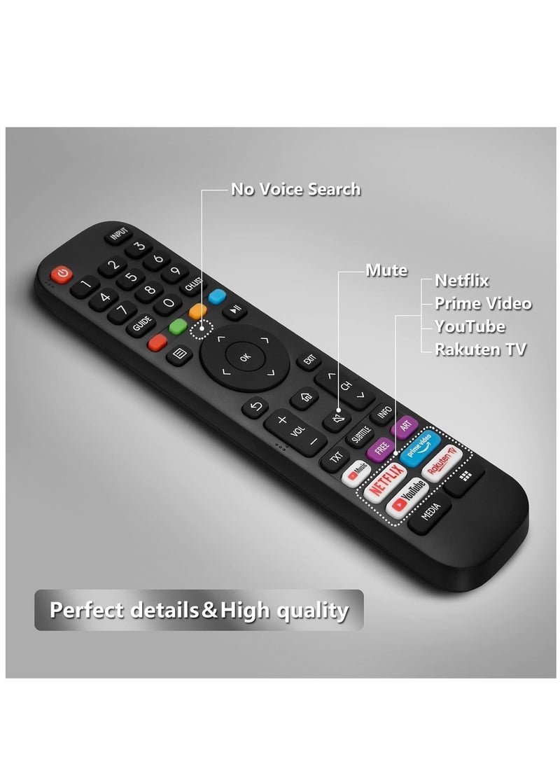 PopZa Universal Replacement for VIDAA-TV-Remote, New Upgraded Infrared Remote Control EN2G30H/EN2A30,with Netflix, Prime Video, YouTube, Rakuten TV Buttons - Image 3
