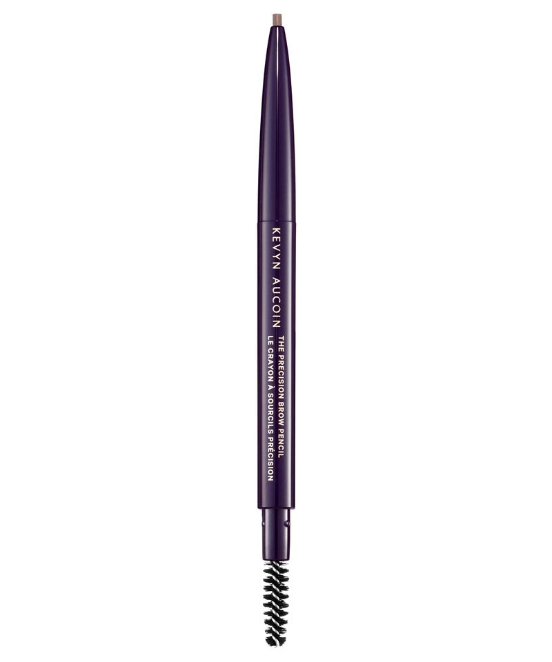 Kevyn Aucoin The Precision Brow Pencil, Brunette: Ultra slim, thin and strong. Retractable plus spoolie brush. Pro makeup artist go to. Sculpt, define and shape eyebrows. Stay put, smudge-proof. - Image 1