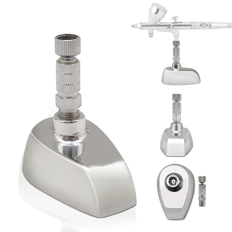 OPHIR 4x ABS Plastic Airbrush Display Holder Station Base Portable Desktop Airbrush Stand with 4x 18 Female 18 Male Airbrush Quick Coupling AdapterAir Brush Holder can Hold Up to 4 Airbrushes - Image 2