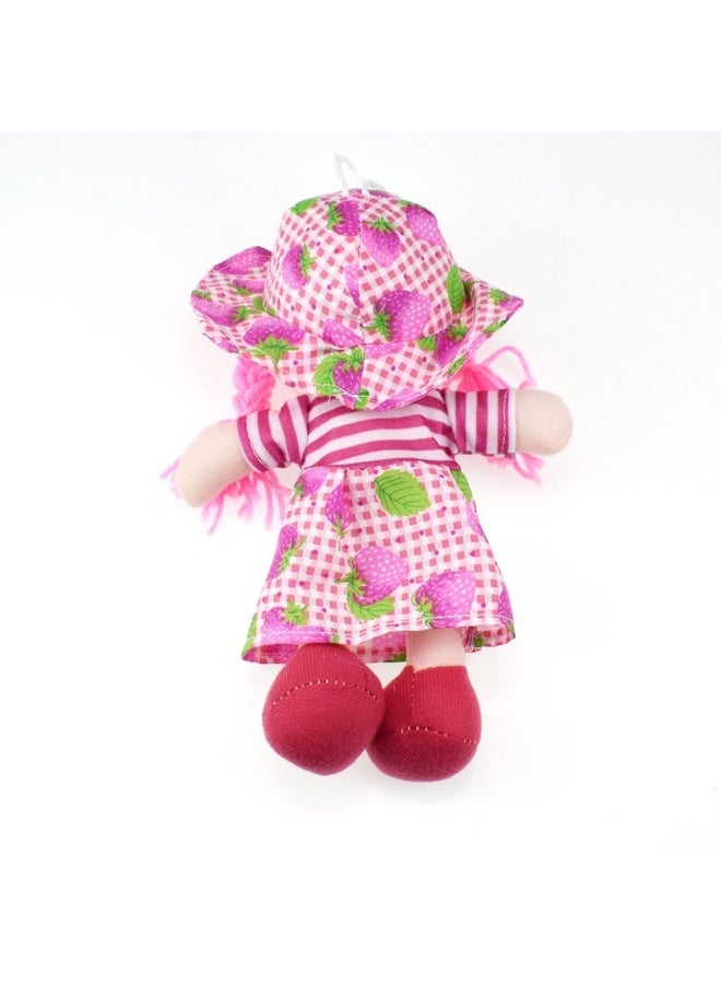 Cute ragdoll pink hat strawberry dress doll the best gift for family and friends  - Image 3