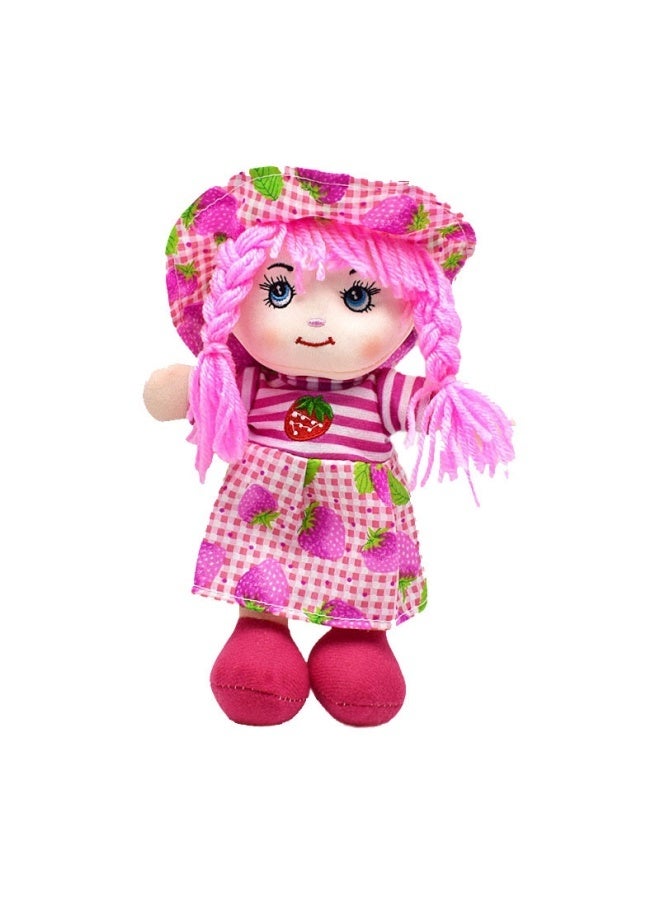 Cute ragdoll pink hat strawberry dress doll the best gift for family and friends  - Image 1