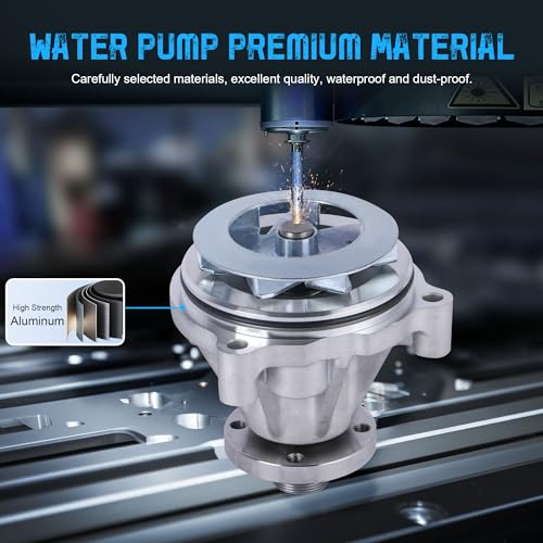 AUTOSTARSHIP AW4130 Engine Aluminum Water Pump Compatible with Ford F150/ F250/ F-350/ E150/ E250/ E-350/ E-450/ Explorer Expedition Lincoln Aviator Mark LT V8 4.6L 5.4L - Image 2