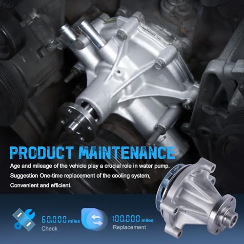 AUTOSTARSHIP AW4130 Engine Aluminum Water Pump Compatible with Ford F150/ F250/ F-350/ E150/ E250/ E-350/ E-450/ Explorer Expedition Lincoln Aviator Mark LT V8 4.6L 5.4L - Image 4