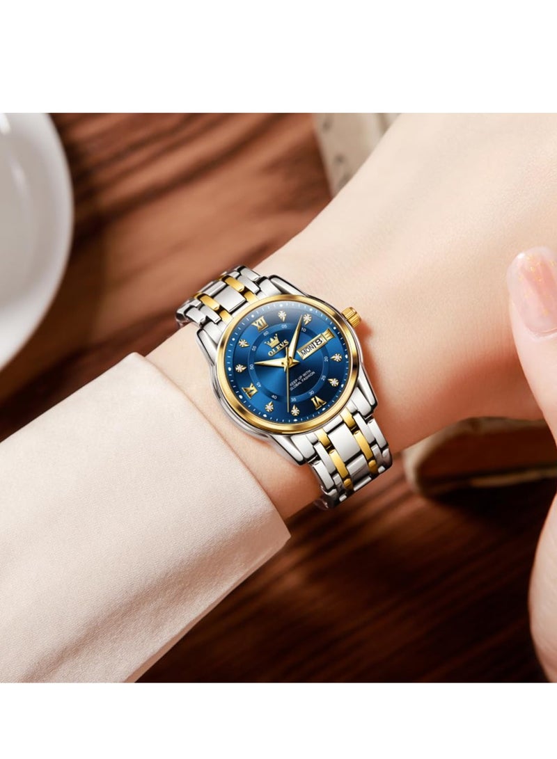 أوليفز ساعات نسائية عصرية كوارتز ستانلس ستيل مقاومة للماء 5513 - Image 2