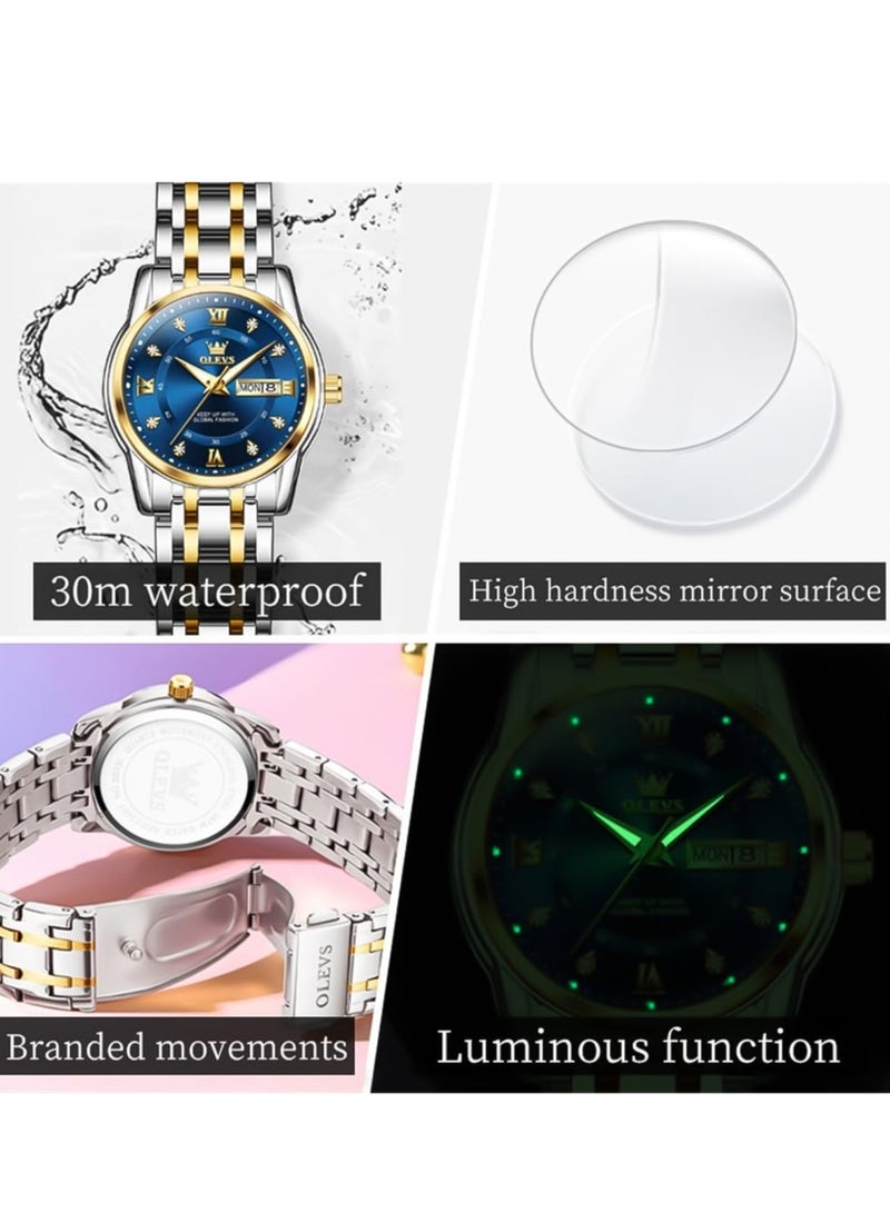 أوليفز ساعات نسائية عصرية كوارتز ستانلس ستيل مقاومة للماء 5513 - Image 4