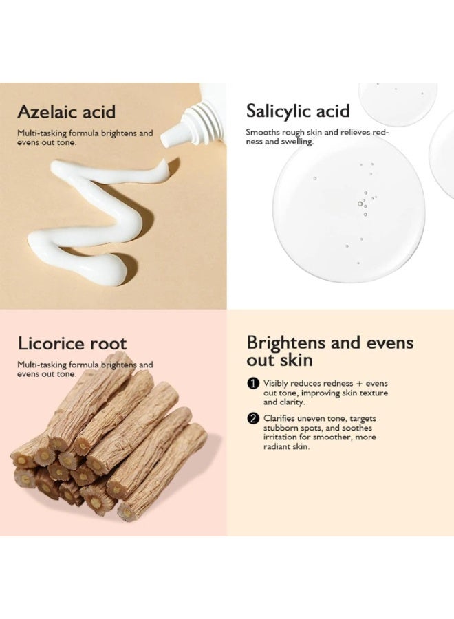 lakerain Azelaic Acid Serum 10% with Licorice Root (30ml), Lightweight Formula for Uneven Skin Tone, Dark Spots, and Acne Marks Refines Skin Texture, Reduces Pimple Breakouts Blackheads, Pigmentation - Image 4