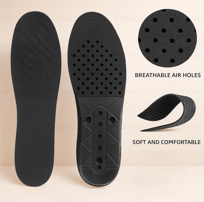 QIQI Height Increasing Insoles for Men & Women | Adjustable 4-Layer Shoe Lift Inserts | Comfortable, Breathable & Cushioned Heel Pads | Hidden Height Booster Insoles Up to 9 CM - Image 4
