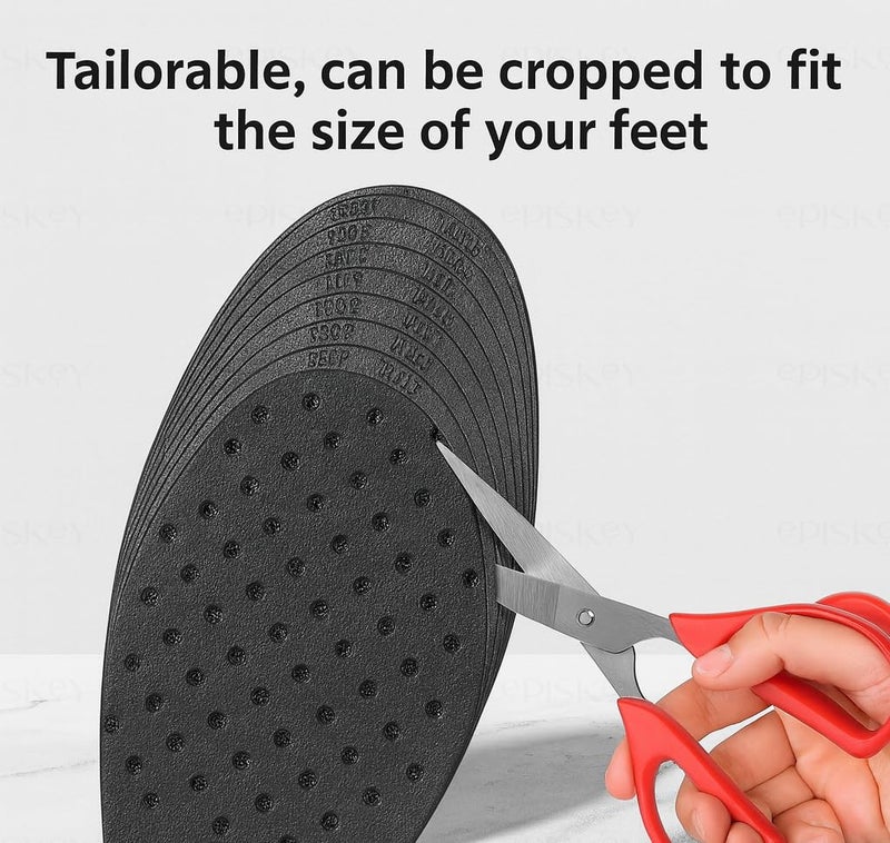 QIQI Height Increasing Insoles for Men & Women | Adjustable 4-Layer Shoe Lift Inserts | Comfortable, Breathable & Cushioned Heel Pads | Hidden Height Booster Insoles Up to 9 CM - Image 5