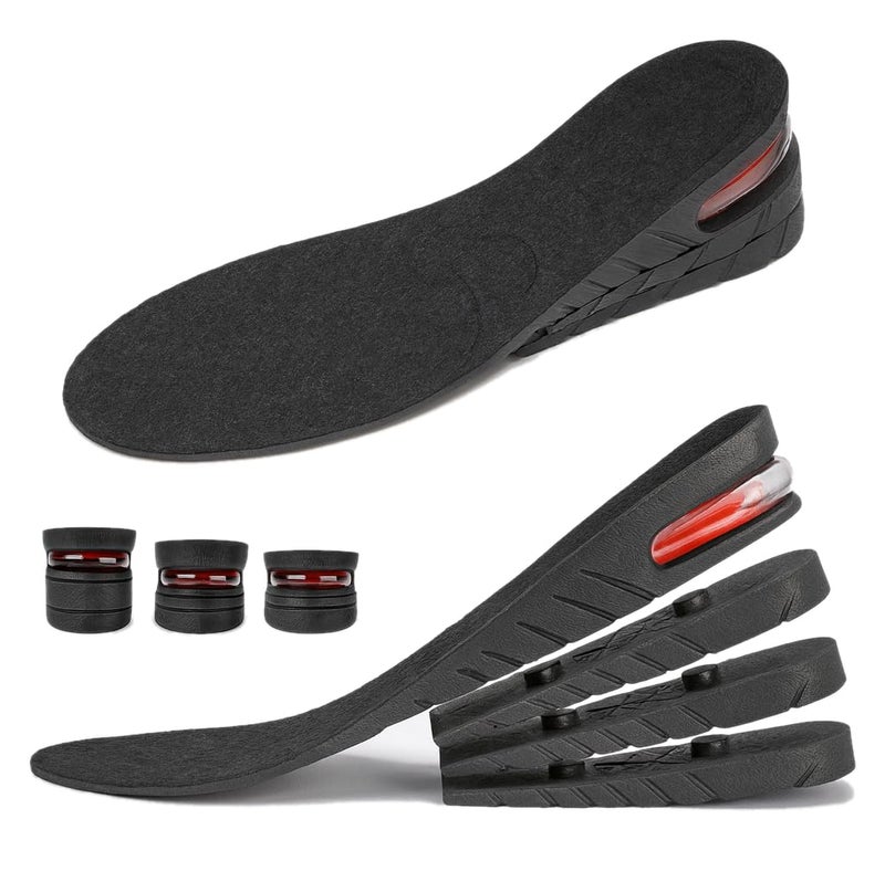 QIQI Height Increasing Insoles for Men & Women | Adjustable 4-Layer Shoe Lift Inserts | Comfortable, Breathable & Cushioned Heel Pads | Hidden Height Booster Insoles Up to 9 CM - Image 1