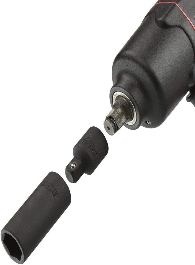 اتول مارت مجموعة محول ومُخفِّض مقبس Utoolmart من 3/8 بوصة (F) إلى 1/4 بوصة (M) لمُخفِّض الأكمام Cr-V (أسود) قطعتان - Image 4