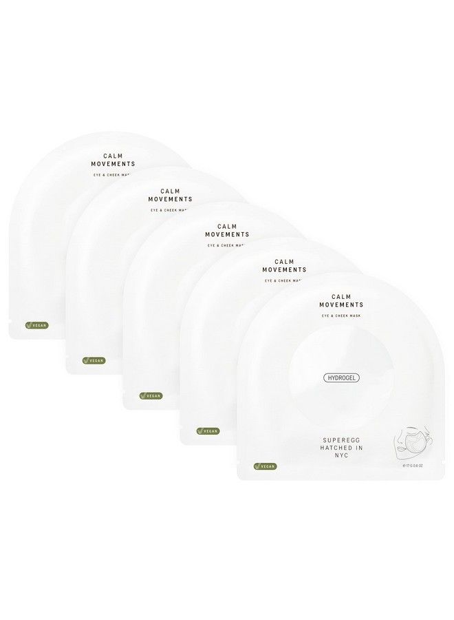 SUPEREGG Calm Movements Eye & Cheek Mask (Pack Of 5): Hydrogel Mask For Plump Silky Smooth Skin. Centella Asiatica And Hyaluronic Acid - Image 1
