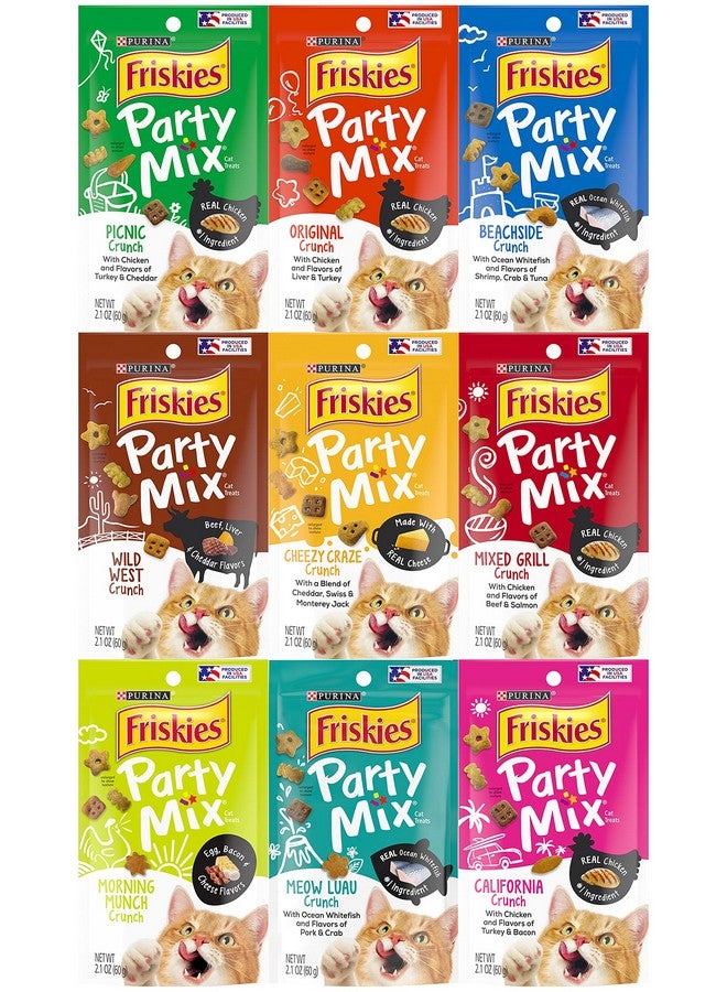 فريسكس مجموعة متنوعة من أطعمة فريسكيز بارتي ميكس كرانش (9 نكهات) - وايلد ويست، مورنينج مانش، ميكس جريل، بيكنيك، بيتش سايد، تشيزي كريز، أوريجينال، كاليفورنيا دريمين، وميو لواو - Image 1