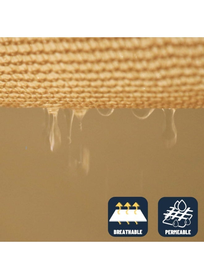 Jorunb Sun Shade Sail Rectangle Sun Shade Canopy Water Permeable UV Block Sunshade Sail Shade for Backyard Yard Deck Patio Garden Outdoor Activities Sunshade Cover - Image 5