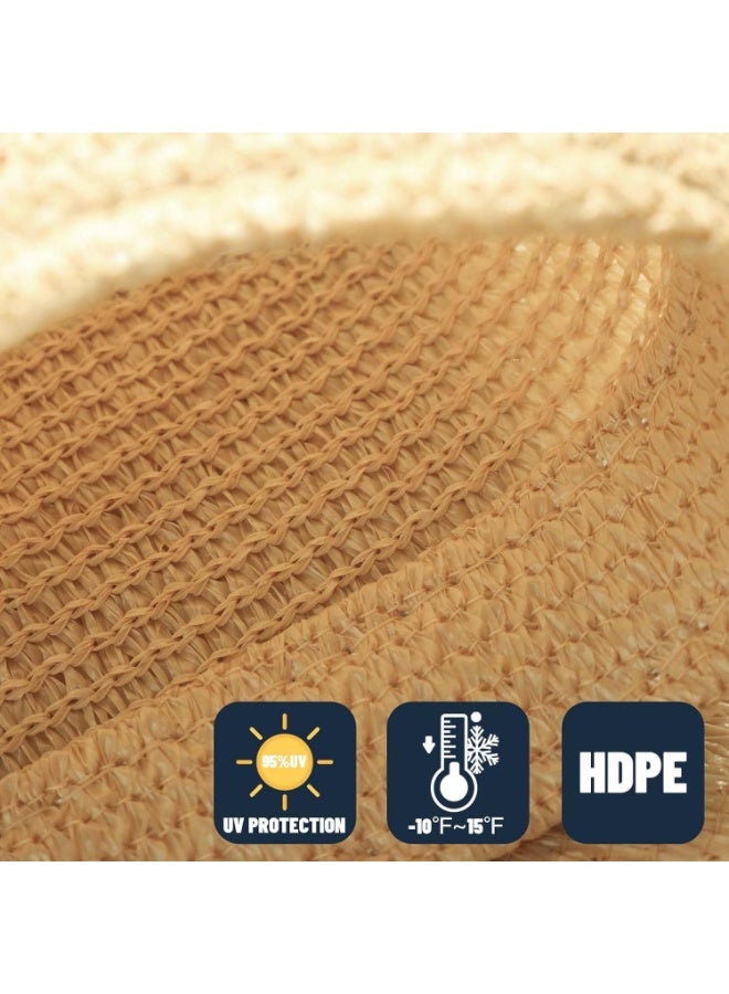 Jorunb Sun Shade Sail Rectangle Sun Shade Canopy Water Permeable UV Block Sunshade Sail Shade for Backyard Yard Deck Patio Garden Outdoor Activities Sunshade Cover - Image 4