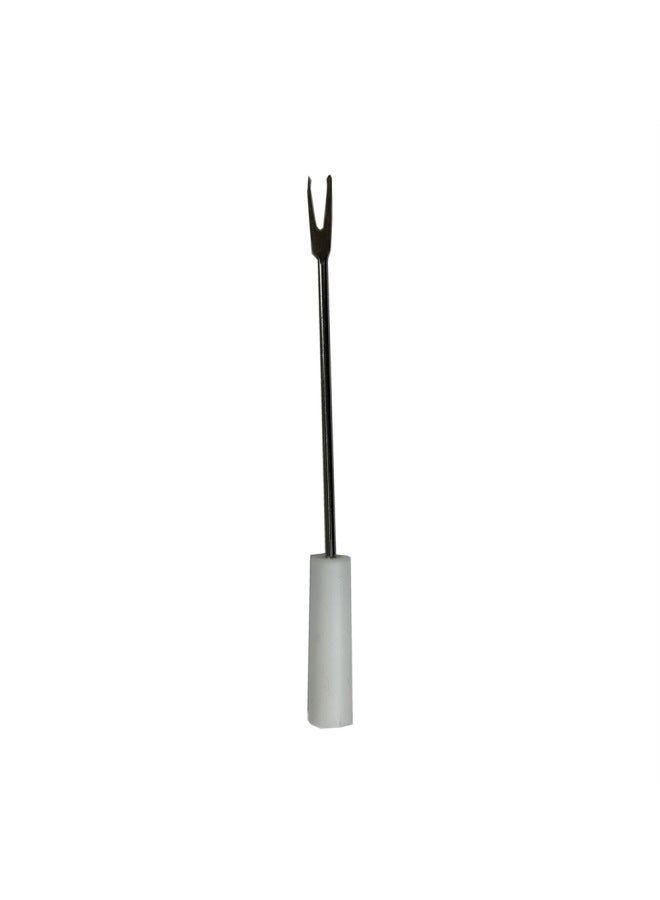 Creative Plastic Round Head Fruit Fork Multi-use Western Tableware Two-tooth Salad Dessert Cake Snacks Stainless Steel Fork-Specifications:Round Short Handle 201 Material - Image 5