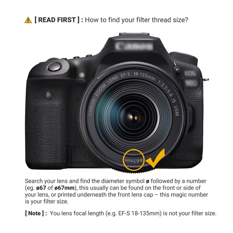 JJC 67mm Variable Star Filter Cross Screen Starburst Filter Kit for Canon EF-S 18-135mm f3.5-5.6 USM Lens, RF 24-105mm F4-7.1 Lens for Sony FE 24-70mm f4 Lens & Other Lenses with 67mm Filter Thread - Image 2