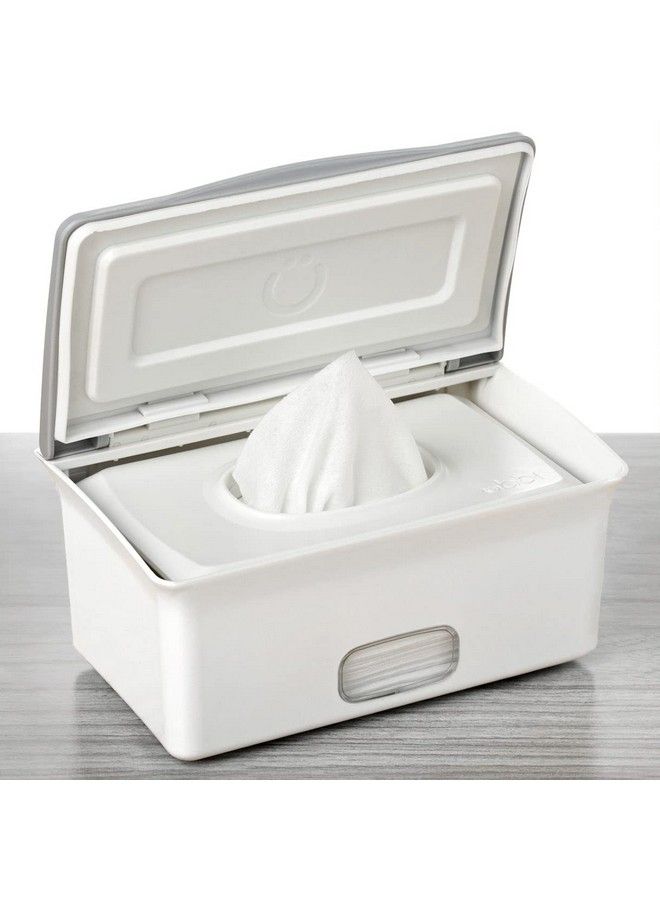 ubbi Baby Wipes Dispenser Baby Wipes Case Baby Wipes Holder With Weighted Plate Keeps Wipes Fresh And Non Slip Rubber Feet Gray - Image 3