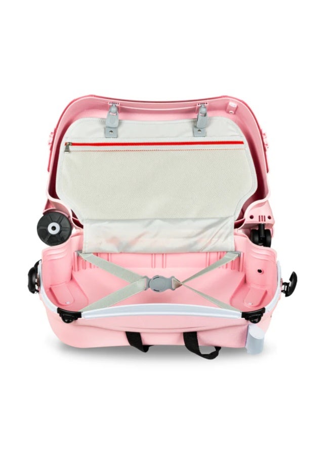 Pink Children's Ride-On Suitcase with Seat - Image 1