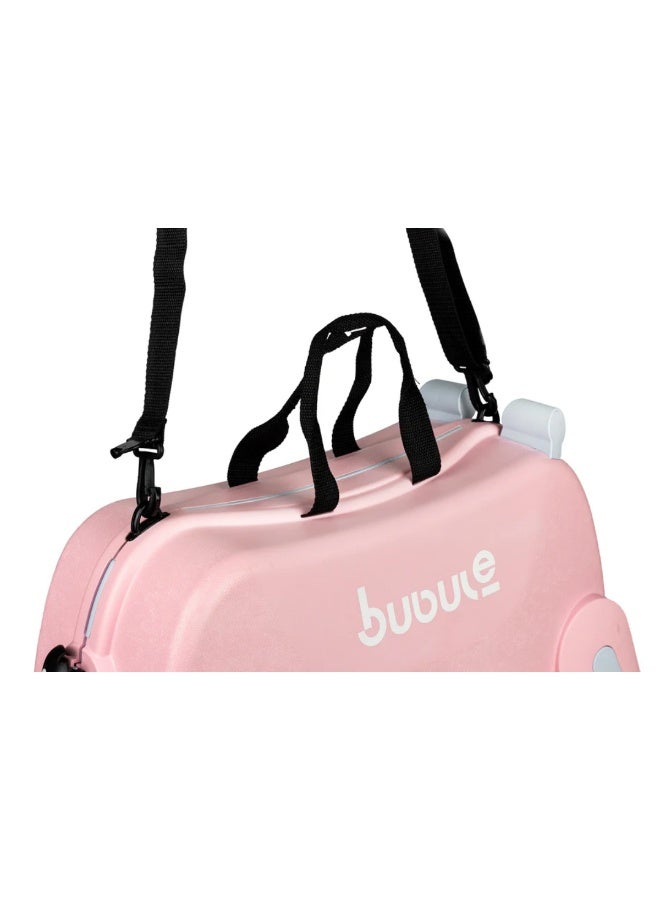 Pink Children's Ride-On Suitcase with Seat - Image 4