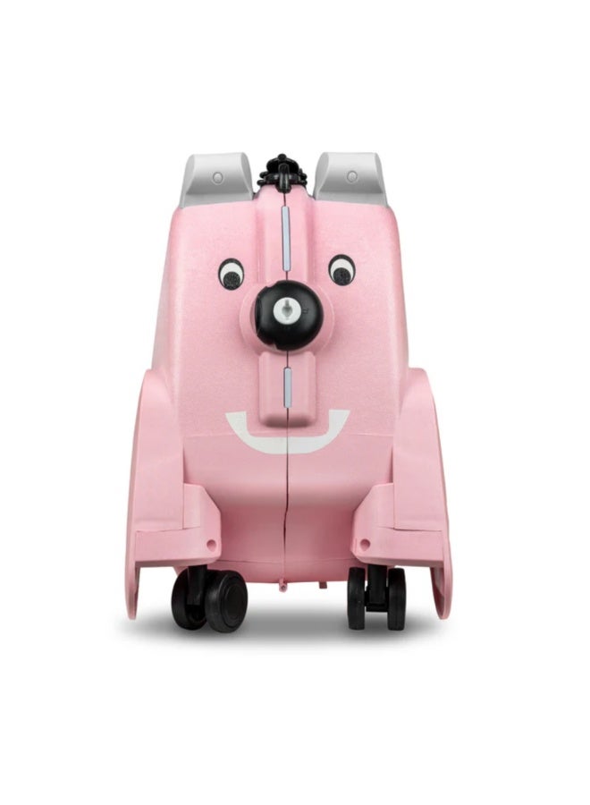 Pink Children's Ride-On Suitcase with Seat - Image 2