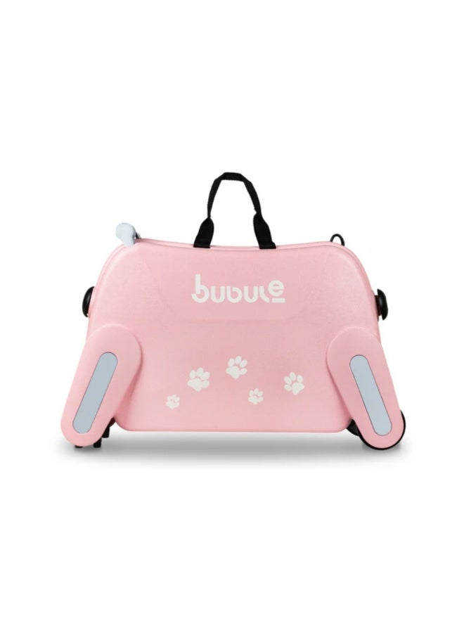 Pink Children's Ride-On Suitcase with Seat - Image 5