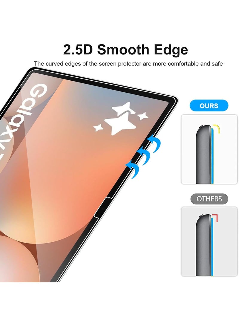 Fekra Screen Protector for Samsung Galaxy Tab S10 Plus/Tab S9 Plus, Pack of 2 [High Sensitivity] [Anti-Bubble] [Anti-Fingerprint] 9H Hardness Anti-Scratch Tempered Glass Screen Protector - Image 3