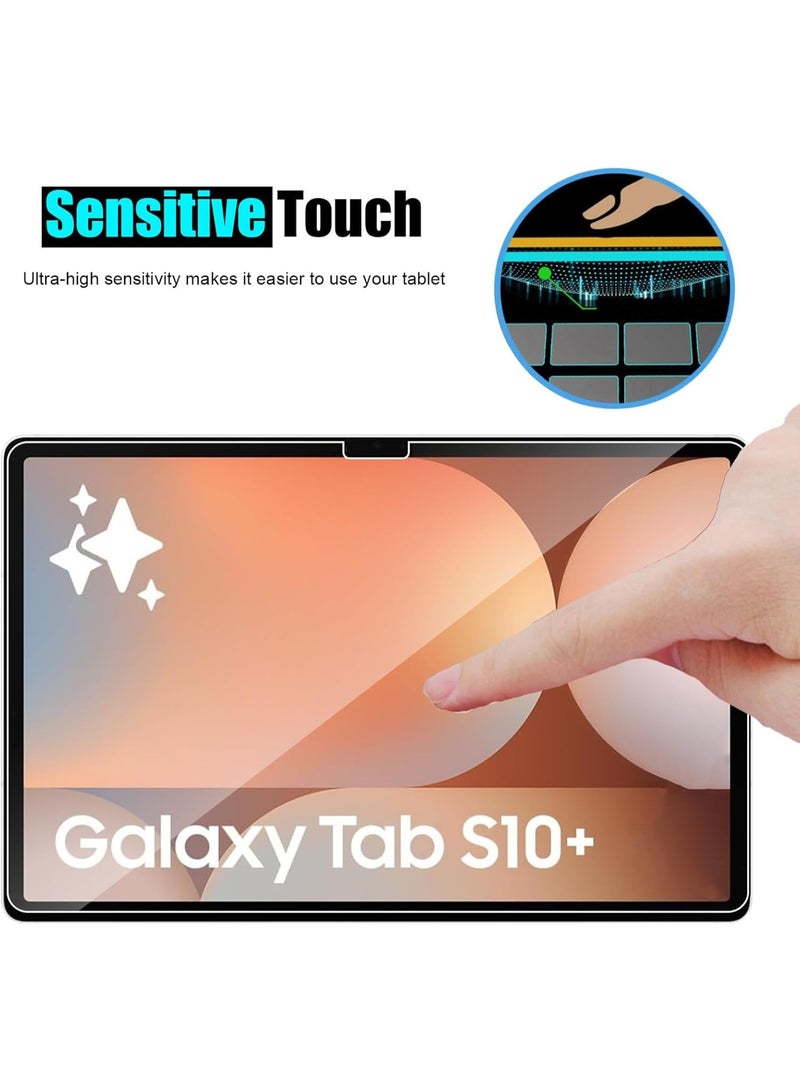 Fekra Screen Protector for Samsung Galaxy Tab S10 Plus/Tab S9 Plus, Pack of 2 [High Sensitivity] [Anti-Bubble] [Anti-Fingerprint] 9H Hardness Anti-Scratch Tempered Glass Screen Protector - Image 5