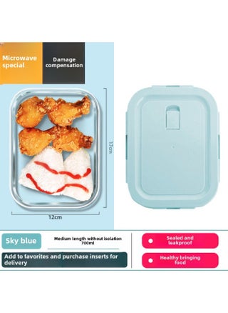 Custom Processing High Borosilicate Glass Lunch Box Three-piece Set Student Office Workers With Rice Bowl Microwave Oven Special Fresh-keeping Bowl-Specifications:Medium-long Fresh-keeping Bowl 700ml-Color:Green - pzsku/Z2010FEF583E2002057E3Z/45/_/1742976949/d82367d5-3d48-4647-a703-6be1593f1ec8
