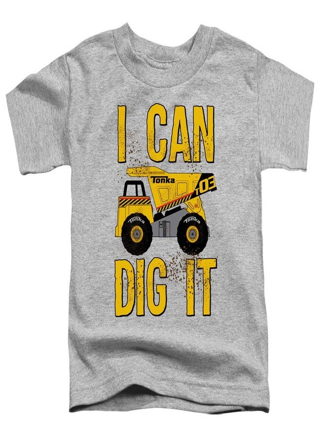 Trevco Tonka Play Dirty Unisex Toddler T Shirt for Boys and Girls, Medium (3T) Athletic Heather - Image 1